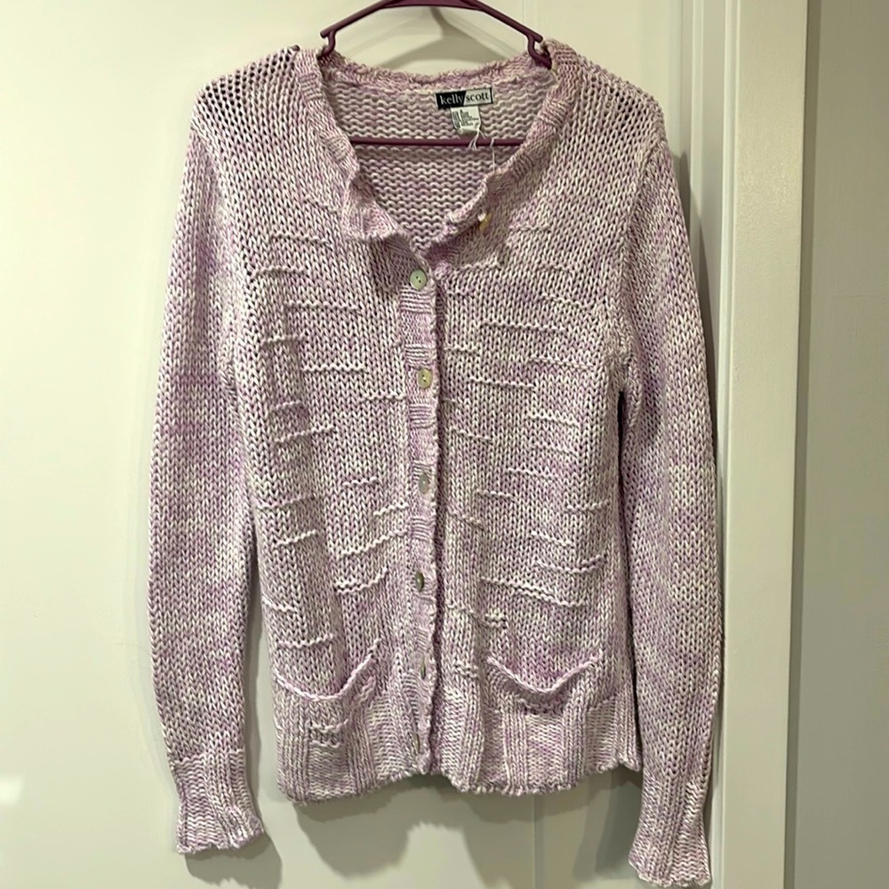 Women’s Kelly Scott Purple Knitted Sweater (NWOT)